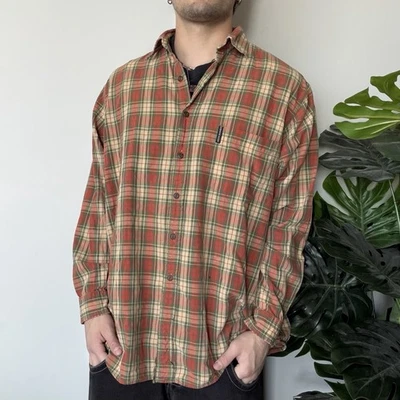Vintage Y2K Abercrombie Fitch The Big Shirt Flannel Button Up Men's Large Plaid - Image 1 of 4