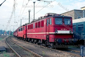DR 142 205-4 Bw Falkenberg 1997 / org. Farb-Dia + Datei! 981#09 - Bild 1 von 1