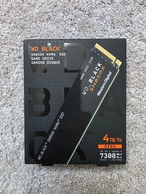 WD_BLACK SN850X 4TB M.2 2280 NVMe Gen4 SSD Brand New - Image 1 of 2