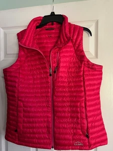 LL Bean puffer goose downtek womens vest xl red pink - Picture 1 of 7