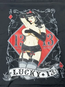 Lucky 13 Pin Up Arbeitshemd mit Knopfleiste Größe XL Brustumfang 48 Rockabilly - Bild 1 von 5