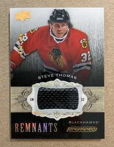 2018-19 Upper Deck Engrained Remnants Steve Thomas /100 Chicago Blackhawks - Picture 1 of 2