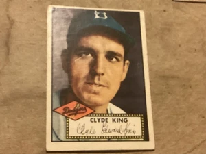 1952 Topps #205 Clyde King Brooklyn Dodgers - Ex+ - Ligero desgaste en las esquinas - Sin pliegues - Imagen 1 de 2