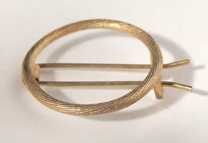 Vintage offen oval antik goldfarben Druckverschluss Haarspange Haarspange 1" - Bild 1 von 3