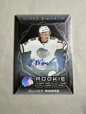 2025-26 Upper Deck Black Diamond Rookie Gems Oliver Moore 06/49 #RG-OM - Image 1 of 2