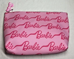 Bolsa de maquillaje cosmético Barbie rosa 8 x 13 pulgadas nueva con etiquetas - Imagen 1 de 3