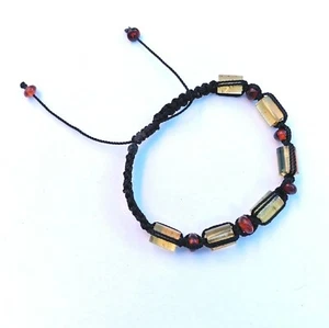 Red and Yellow Amber Abundance stones bracelet Chiapas Mexico made by Mayans - Picture 1 of 2