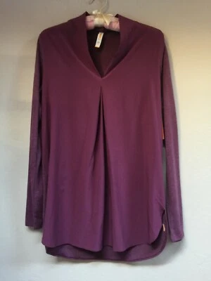 Nuevo Top Lucy Mujer Cuello Dividido Elastizado Embalable Relajado Manga Larga Pequeño Púrpura Foto 1 de 4