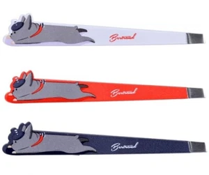 Barks Bertrand French Bulldog Dog Shape Metal Tweezers Stainless Steel Gift NEW - Picture 1 of 4