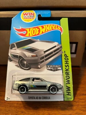 Hot Wheels 2014 Walmart Exclusive Zamac #6 86 Toyota Corolla AE-86 HW Workshop - Imagem 1 de 4
