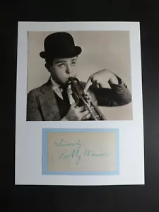 BOBBY VERNON SILENT FILM STAR DIED 1939 RARE SIGNED CUT w/COA - Picture 1 of 2