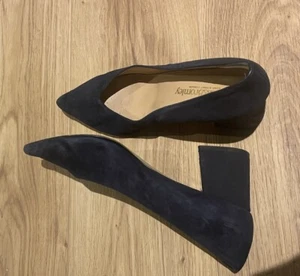russel and bromley Court Shoes Block Suede Navy 40.5 Uk 7-7.5 - Picture 1 of 10