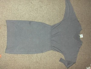 NWT $56 Blue Fox Women's Gray Sweater Dress Size Small Bodycon V Neck - Picture 1 of 2