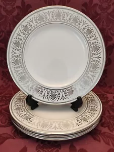 Lenox Royal Hannah Platin Porzellan 9-3/8" Akzent Mittagessen Teller (4) - Top! - Bild 1 von 4