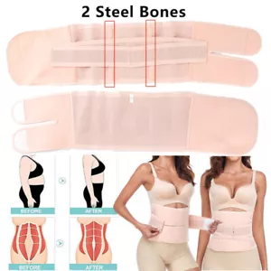 Postpartum Belly Wrap Abdominal Binder Post Surgery Wrap Recovery Support Belt - Picture 1 of 21
