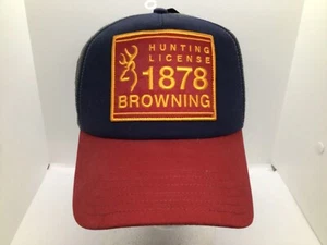 Browning Trucker Hat Snapback Cap Adjustable Mesh Hunting Outdoor Buckmark - Picture 1 of 12