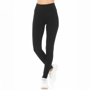 Womens High Waisted Knit Leggings Stretch Yoga Pants - Picture 1 of 4