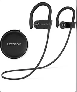 LETSCOM U8l Bluetooth Headphones V5.0 IPX7 Waterproo - Picture 1 of 3