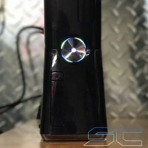 Custom Xbox 360 Slim RF ROLLE Ring of Light Power Button BLAU & WEISS Plug & Play - Bild 1 von 2