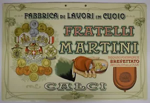 Cartone pubblicitario FRATELLI MARTINI fabbrica di portamonete in cuoio Pisa - Foto 1 di 1