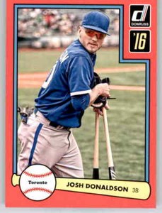 2016 Donruss 1982 Pink Border Josh Donaldson Insert Parallel Variation Blue Jays