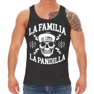 Canotta uomo maglietta muscolare La Familia FCK La Pandilla Skull Support Club tatuaggio - Foto 1 di 5