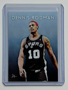Dennis Rodman Limited Edition Artist Signed San Antonio Spurs Trading Card 2/10 - Picture 1 of 2