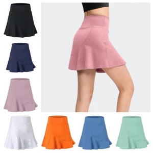 Women Short Skirt Quick Dry Breathable Running Fitness Tennis Sports Yoga Pants - Picture 1 of 19