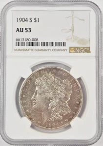1904-S Morgan Silver Dollar NGC AU53 - Picture 1 of 2