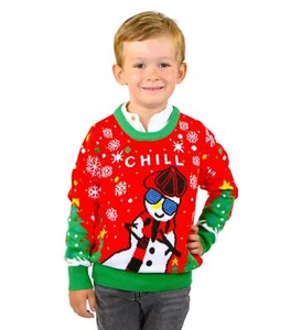 SOCAL LOOK Kids Ugly Christmas Sweater - Funny Holiday Pullover for Boys & Girls - Picture 1 of 12