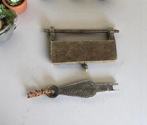 Collectible Antique Unique Tricky Mechanism Brass Strip System Padlock. G2-431 - Picture 1 of 10