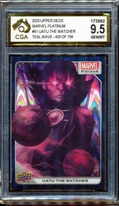 2023 Upper Deck Marvel Platinum Teal Wave #51 Uatu the Watcher 420/799 CGA 9.5 - Picture 1 of 3