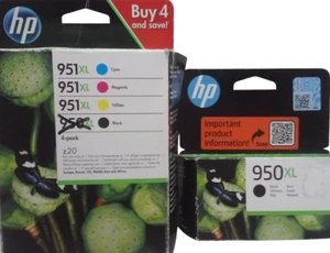 HP 950XL 951XL Original C2P43AE, Multipack Cyan Magenta Yellow Black Genuine OVP - Afbeelding 1 van 4