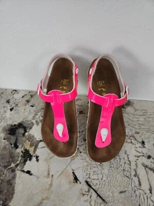 Birkenstock Neon Pink Kairo Summer Sandals Youth Girls Size ~2.5, EU 34 - 1 Wear - Picture 1 of 19