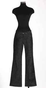 New ELIE TAHARI  Embellished Boot Cut Black Jeans Size 8 or 10 - Picture 1 of 7