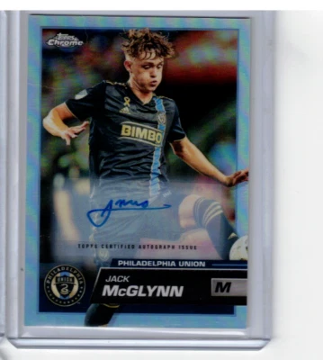 2023 Topps Chrome MLS Jack McGlynn Refractor Autograph #1 Union - Image 1 of 2