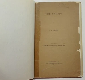 The Navajo 1893 A M Stephen Southwest Indian Tribe Native Americans Anthropology - Picture 1 of 6