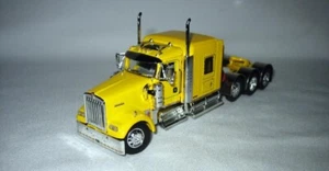 1/64 Cab DCP 626 W900L 72” Sleeper Tri-Axle (Yellow) - Picture 1 of 3