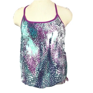 Fabletics Athletic Tank Womens Small Built in Bra Purple Yoga Train Athleisure   - Picture 1 of 7