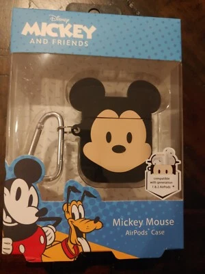 Airpods Gen 1&2 Charging Case Disney Mickey Mouse Cover with Clip Ring NEW - Image 1 of 4