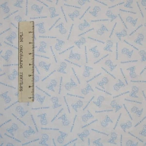 Nursery Baby Fabric - Project Linus Charlie Brown Blue QT Quilting Treasure YARD - Picture 1 of 1