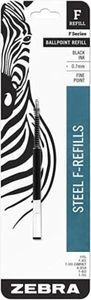 85511 Zebra F-Series Steel Ballpoint Pen Refill, Black Ink, 0.7mm Fine, 1 Pack - Picture 1 of 1