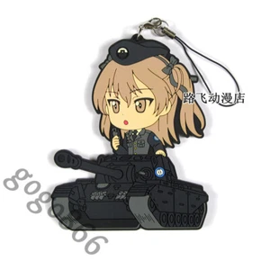 Harajuku GIRLS und PANZER Anime Cartoon Figure Pendant Rubber Keychain Gift - Picture 1 of 2
