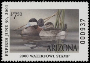 2000 Arizona State Duck Stamp Mint Never Hinged - Picture 1 of 1