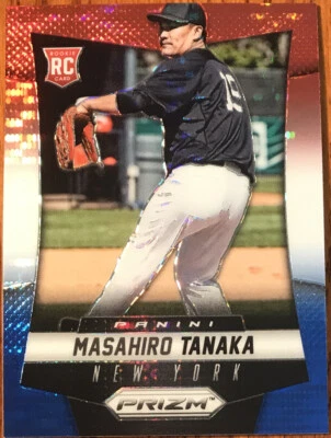 2014 Panini Prizm Prizms Red White & Blue Pulsar Rookie Masahiro Tanaka #185 - Изображение 1 из 2