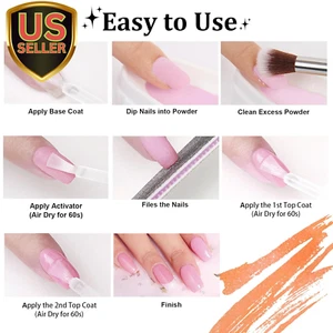 Dip Powder Nail, Shiny Orange Shimmer Dipping Powder No Needed UV/LED Lamp Cu... - Picture 1 of 6