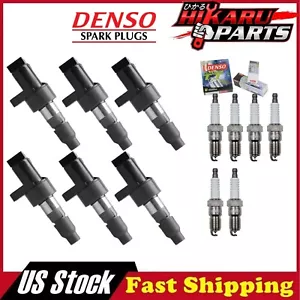 6x DENSO Spark Plug & 6x Ignition Coil For Jaguar S-Type 2003-2008 X-Type 3.0L - Foto 1 di 10