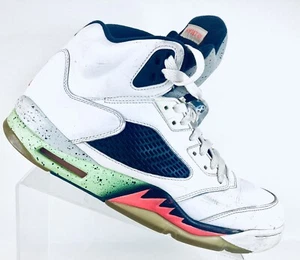 Air Jordan 5 V Retro White Poison Green Men's Size 12 136027-115 Used NoBox - Picture 1 of 16