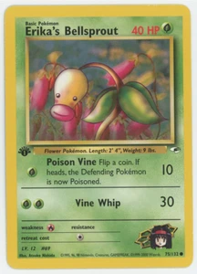 Erika's Bellsprout 75/132 1st Edition Common Gym Heroes Pokemon Card 2000 WOTC - Picture 1 of 7