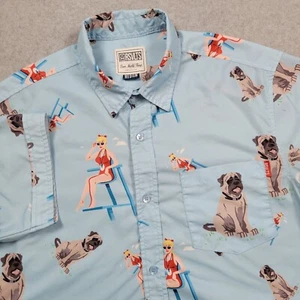 Rsvlts The Sandlot Shirt Mens Medium Blue Wendy Peffercorn Beast All Over Print - Picture 1 of 9